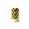 Anfahrschutz,f. innen,L-Profil,H 400mm,Stahl,gelb/schwarz,z. Aufdübeln