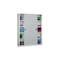 Schiebetürenschrank, RAL7035, HxBxT 1950x1500x500mm, 2x4 Stahlboden
