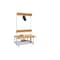 Doppelsitzbank,HxLxT 1600x1000x770mm,Holzleisten Buche,Gestell lichtgrau