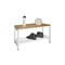 Umkleidebank,LxT 1000x370mm,Holzleisten Buche,Gestell lichtgrau,Schuhrost