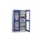 Sichtfensterschrank, HxBxT 1950x1200x500mm, RAL7035, Front RAL5010