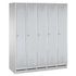 Abteilschrank,HxBxT 1800x1480x500mm,5 Abt.,Korpus RAL7035,Front RAL7035