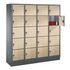 Schließfachschrank,HxBxT 1800x1200x500mm,Korpus RAL7021,Front Donau-Ahorn