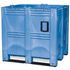 Megabehälter, HxLxB 1250x1300x1150mm, 1400l, PE, blau, Wände geschlossen