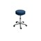 Hocker, Sitz H 540-720mm, Sitz Kunstleder skyblau, Gestell Alu, Rollen