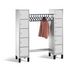 Schließfach-Garderobe,HxBxT 1850x1800x500mm,Korpus RAL7021,Front RAL3003