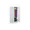 Abteilschrank, HxBxT 1850x800x500mm, 2 Abt., RAL7035, Front RAL7035