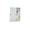 Schiebetürenschrank, RAL7035, HxBxT 1950x1500x500mm, 4xStahlboden, 5 OH