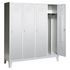 Abteilschrank,HxBxT 1850x1590x500mm,4 Abt.,Korpus RAL7035,Front RAL7035