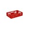 Euronorm-Stapelbehälter,HxLxB 150x600x400mm,27l,PP,rot,Wände durchbrochen