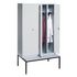 Sitzbankschrank,HxBxT 2090x1600x500mm,4 Abt.,Korpus RAL7035,Front RAL7035