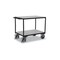 ESD-Etagenwagen,Tragl. 500kg,2xHolzplatte,Ladefl. LxB 1000x600mm,RAL7024