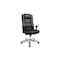 Drehsessel,m. Armlehnen,Sitz Leder schwarz,Sitz HxBxT 420-510x520x480mm