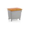 Streugutbehälter, 400l, HxBxT 930x968x776mm, HDPE, grau, Deckel orange