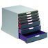 Schubladenbox,7xDIN A4/DIN C4/Folio,HxBxT 292x280x356mm,Kunststoff,grau