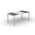 Schreibtisch, HxBxT 750x1400x800mm, Platte anthrazit/weiß, rechteckig