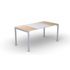 Schreibtisch,HxBxT 750x1600x800mm,Platte Buche/weiß,rechteckig,4-Fuß weiß