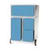 Rollcontainer,HxBxT 642x390x436mm,1 HR-Auszüge,Korpus weiß,Front blau