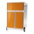 Rollcontainer,HxBxT 642x390x436mm,2 HR-Auszüge,Korpus weiß,Front orange