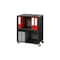Rollwagen,HxBxT 864x651x330mm,2 Fächer,1 Ebene(n),2 OH,Korpus schwarz