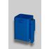 Abfallbehälter, f. außen, 40l, Wand/Pfosten, Korpus Stahl blau