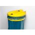 Müllsackhalter, f. 1x120l, Wand/Pfosten, Gestell gelb, Deckel Stahl gelb