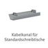 Kabelwanne, f. Schreibtisch, L 990mm, f. Tisch B 1800mm, alusilber