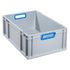 Euronorm-Stapelbehälter, HxLxB 220x600x400mm, PP, grau/blau