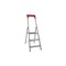 Alu-Stufenleiter, einseitig, 3 Stufen, Stand H 0, 57m, Holm L 1, 25m, Alu