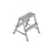 Alu-Doppelleiter, beidseitig, 2x2 Stufe(n), Podest H 0, 43m, Alu