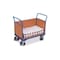 Dreiwandwagen, Tragl. 500kg, Ladefl. LxB 1000x580mm, Holzplatte, 3 Wände