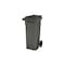 Mülltonne, 80l, HxBxT 930x445x520mm, Deckel grau, Korpus PE grau, 2 Räder