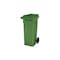 Mülltonne, 80l, HxBxT 930x445x520mm, Deckel grün, Korpus PE grün, 2 Räder