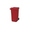 Mülltonne, 240l, HxBxT 1075x580x730mm, Deckel rot, Korpus PE rot, 2 Räder