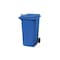 Mülltonne,240l,HxBxT 1075x580x730mm,Deckel blau,Korpus PE blau,2 Räder