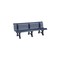 Parkbank, HxBxT 800x2000x450mm, 13 Latten, PVC-Leisten-Sitz blau