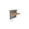 Anbautheke gerade, HxBxT 1150x1160x700mm, Platte Buche, Front alusilber
