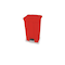 Tretabfallbehälter,1x45l,HxBxT 600x398x410mm,Korpus PP rot,Deckel PP rot