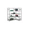 Systemregal, Eckregal, HxBxT 2000x 1060/1415x 435mm, 5xStahlboden