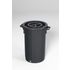 Abfallbehälter, 30l, HxØ 400x360mm, Korpus PE schwarz, Deckel PE schwarz