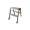 Roll-Klapptritt,Alu,gelb,Podest HxT 0,44x20m,2x2 Stufen,4 Federrollen