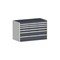 Schubladenschrank, HxBxT 800x1300x750mm, 6 Schublade(n), Normallastauszug
