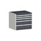Schubladenschrank, HxBxT 700x800x525mm, 5 Schublade(n), Normallastauszug