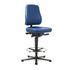 Arbeitsdrehstuhl,Sitz Kunstleder blau,Sitz HxBxT 570-830x460x410-470mm