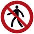 Verbotsschild, f. Fußgänger verboten, Aufkleber, Folie, Standard, Ø 315mm