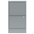 Hängeregistraturschrank,HxBxT 672x413x400mm,2 HR-Auszüge,Korpus silber