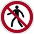 Verbotsschild,Fußgänger verboten,Bodenaufkleber,rutschhemmend,Ø 430mm