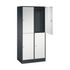 Großraum-Garderobenschrank,RAL7021/RAL7035,HxBxT 1950x820x500mm,2x2 Abt.