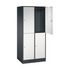 Großraum-Garderobenschrank,RAL7021/RAL7035,HxBxT 1950x820x600mm,2x2 Abt.