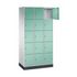 Schließfachschrank,RAL7035/RAL6027,HxBxT 1950x920x500mm,3x5 Fächer